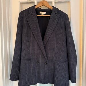 Treasure & Bond Women’s Blue Oversized Double Breasted Blazer, L